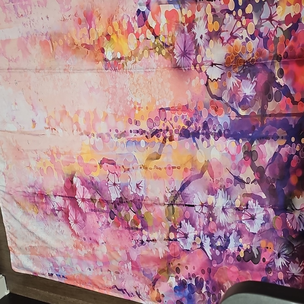Floral Abstract Fabric in Pink and Purple Backdrop/Tapestry